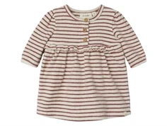 Lil Atelier birch rosebrown stribet bodykjole